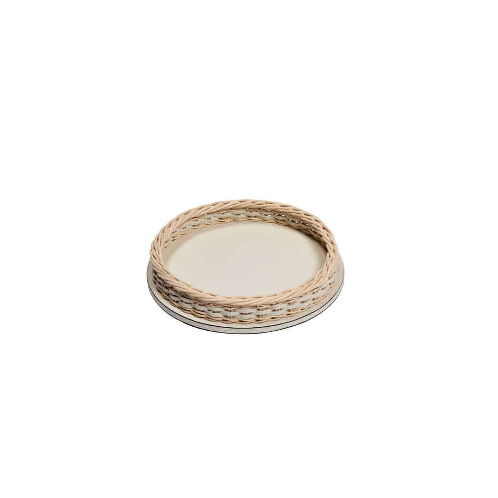 LEATHER&RATTAN TRAY ROUND - ORSAY - Image 2