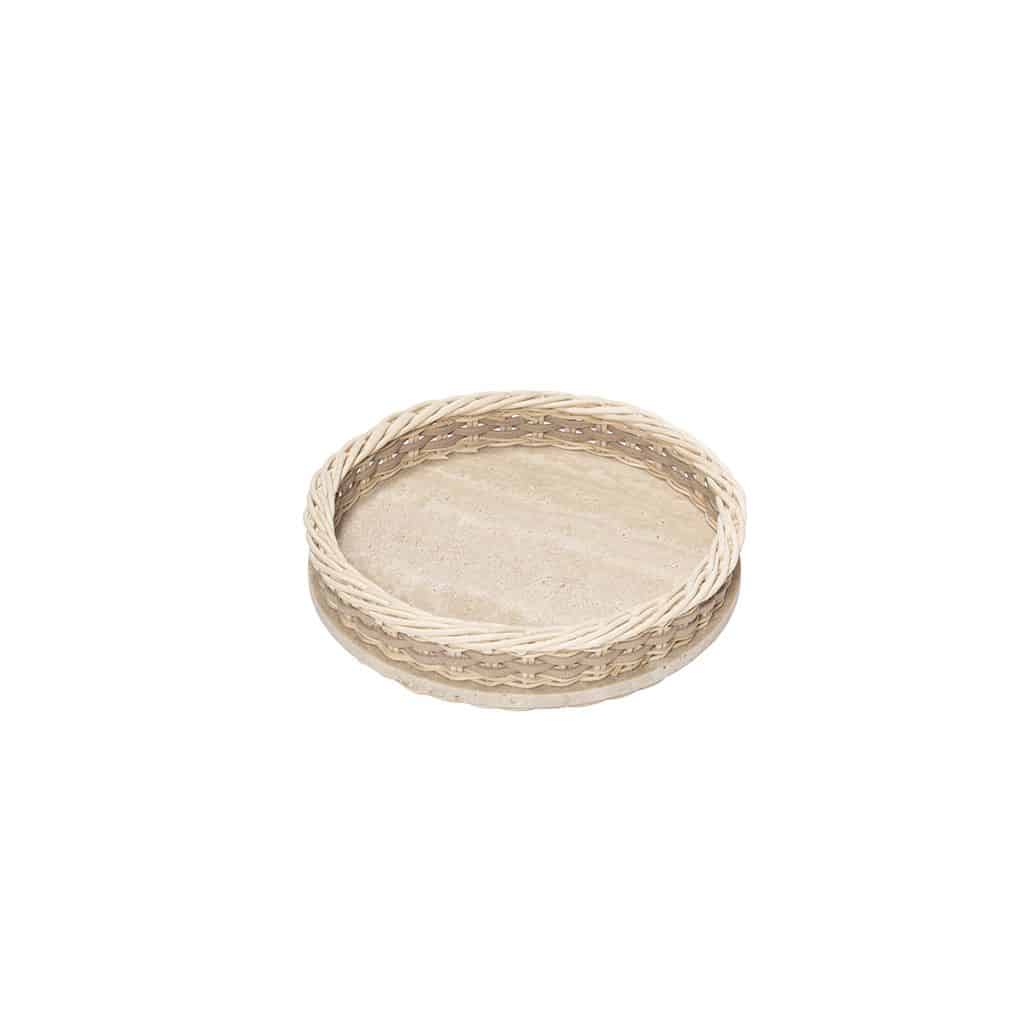 TRAVERTINE ROUND TRAY - ORSAY - Image 2