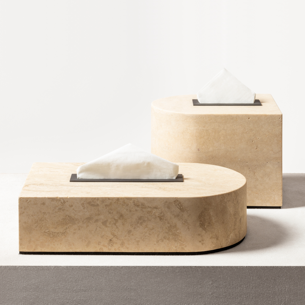 MARBLE RECTANGULAR TISSUE HOLDER - NOBBLE - Image 2